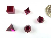 Siberian Ruby: 5 piece set of Platonic Solids