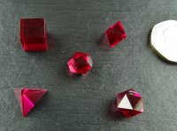 (image for) Siberian Ruby: 5 piece set of Platonic Solids