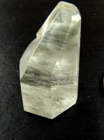 (image for) Clear Quartz: polished point - Silver Included