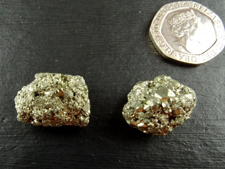 (image for) Pyrite: clusters - balanced pair - Click Image to Close