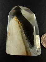 (image for) Blue Quartz: polished point - with Riebeckite