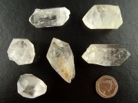 (image for) Clear Quartz: crystals set of 6 - DT