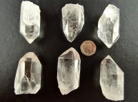Clear Quartz: crystals - set of 6