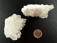 (image for) Clear Quartz: crystal cluster (Brazil) - pair