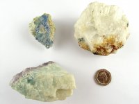 (image for) Lazulite, Carrolite, Lepidolite, Blue Topaz: set of 3