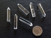(image for) Clear Quartz: polished crystals – set of 6