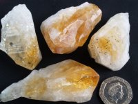(image for) Citrine (heat-treated amethyst): crystals