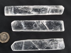 Selenite: Clear - flat wands.