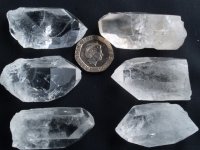 (image for) Clear Quartz - Brazil: crystals - set of 6 (large)