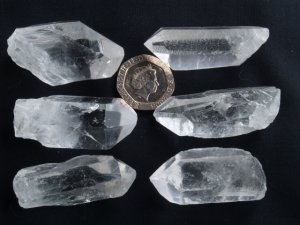 Clear Quartz - Brazil: crystals - set of 6 (small)