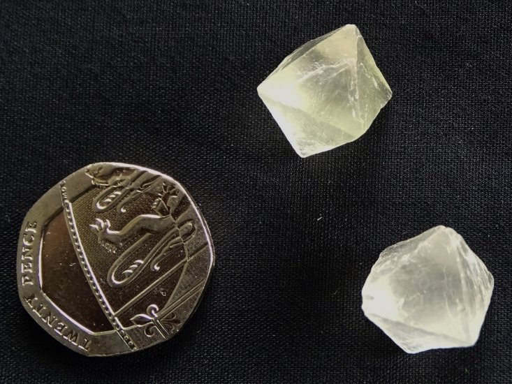(image for) Fluorite - Lemon: crystal octahedron - Click Image to Close