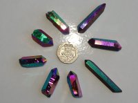 (image for) Flame Aura (Titanium) Quartz - AA grade: crystals (xsmall)