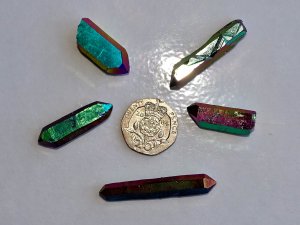 Flame Aura (Titanium) Quartz - AA grade: crystals (medium)