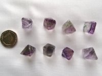 (image for) Fluorite - Banded (pale): crystal octahedrons (medium)