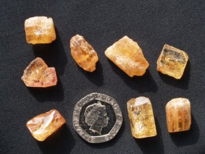 Topaz - Golden-orange (Imperial): crystals