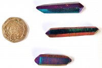 Flame Aura (Titanium) Quartz: DT crystals (small)
