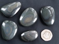 Obsidian - Rainbow (A grade): palmstones