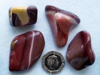 Mookaite Jasper: polished pieces (small)