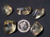 Golden Labradorite - A grade: tumbled stones (medium)