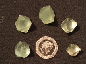 Fluorite - Green: crystal octahedrons