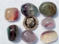 Fluorite - Purple Banded: tumbled stones (medium)