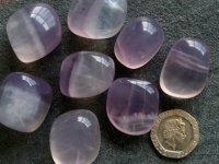 (image for) Fluorite - Lavender (yttrium): tumbled stones (medium)