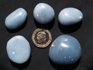 Angelite: tumbled stones (medium)