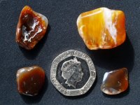 Agate - Fire: polished pieces (small)