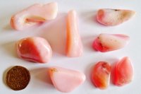 Opal - Rose Andean (AA grade): tumbled stones (medium)