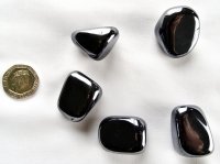 (image for) Hematite: tumbled stones (large)