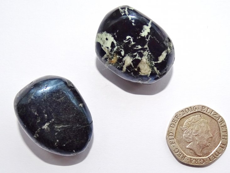 (image for) Covellite: tumbled stones (large) - Click Image to Close