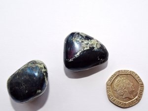 Covellite: tumbled stones (medium)