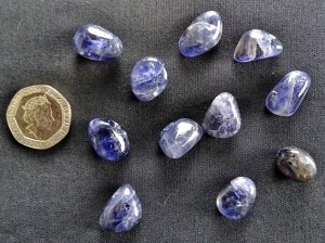 Iolite: tumbled stones (small)