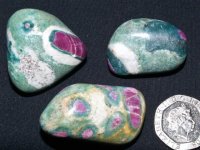 (image for) Fuchsite with Ruby / Kyanite: polished pieces (medium)