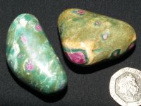 Fuchsite with Ruby / Kyanite: polished pieces (xlarge)