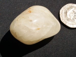Sulphur in Quartz: tumbled stones (xlarge)