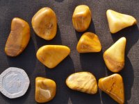 Yellow Jasper: tumbled stones (large)