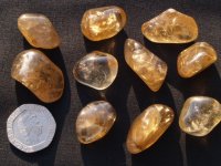 Citrine - natural: tumbled stones (medium)