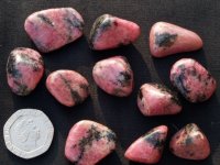 Rhodonite: tumbled stones