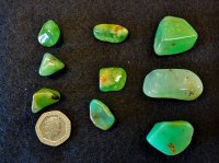 (image for) Chrysoprase - A grade (gemmy): polished pieces (medium)