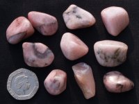 (image for) Strawberry (pink / ruby) Quartz: tumbled stones