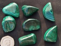Malachite: tumbled stones (small)