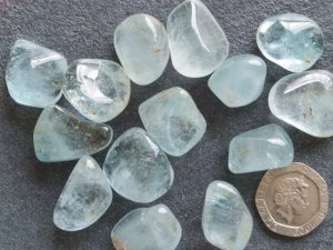 Topaz - Blue (A grade): tumbled stones (medium)