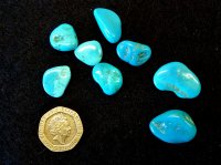 Turquoise (Arizona Best): polished pieces (small)