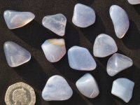 Chalcedony - Blue: tumbled stones