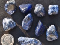 Sodalite (light): tumbled stones