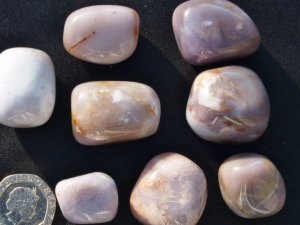 Chalcedony - Purple: tumbled stones (medium)