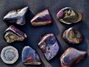 Sugilite: polished pieces (medium)