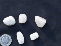 Moonstone - Rainbow (white spectrolite): tumbled stones (small)