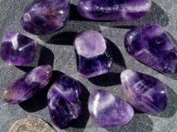 Amethyst (Chevron): tumbled stones
